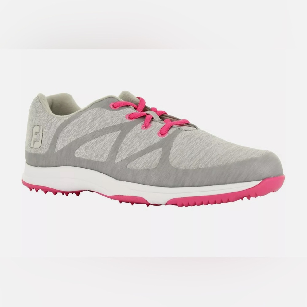 NEW! FootJoy [8.5] Medium FJ Leisure Women Spikeless Golf Shoes 92903-Grey/Pink